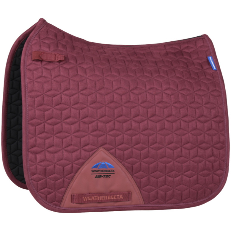 2026 WeatherBeeta Cuir Elite Air-Tec Dressage Tapis De Selle 1030346005 - Burgundy